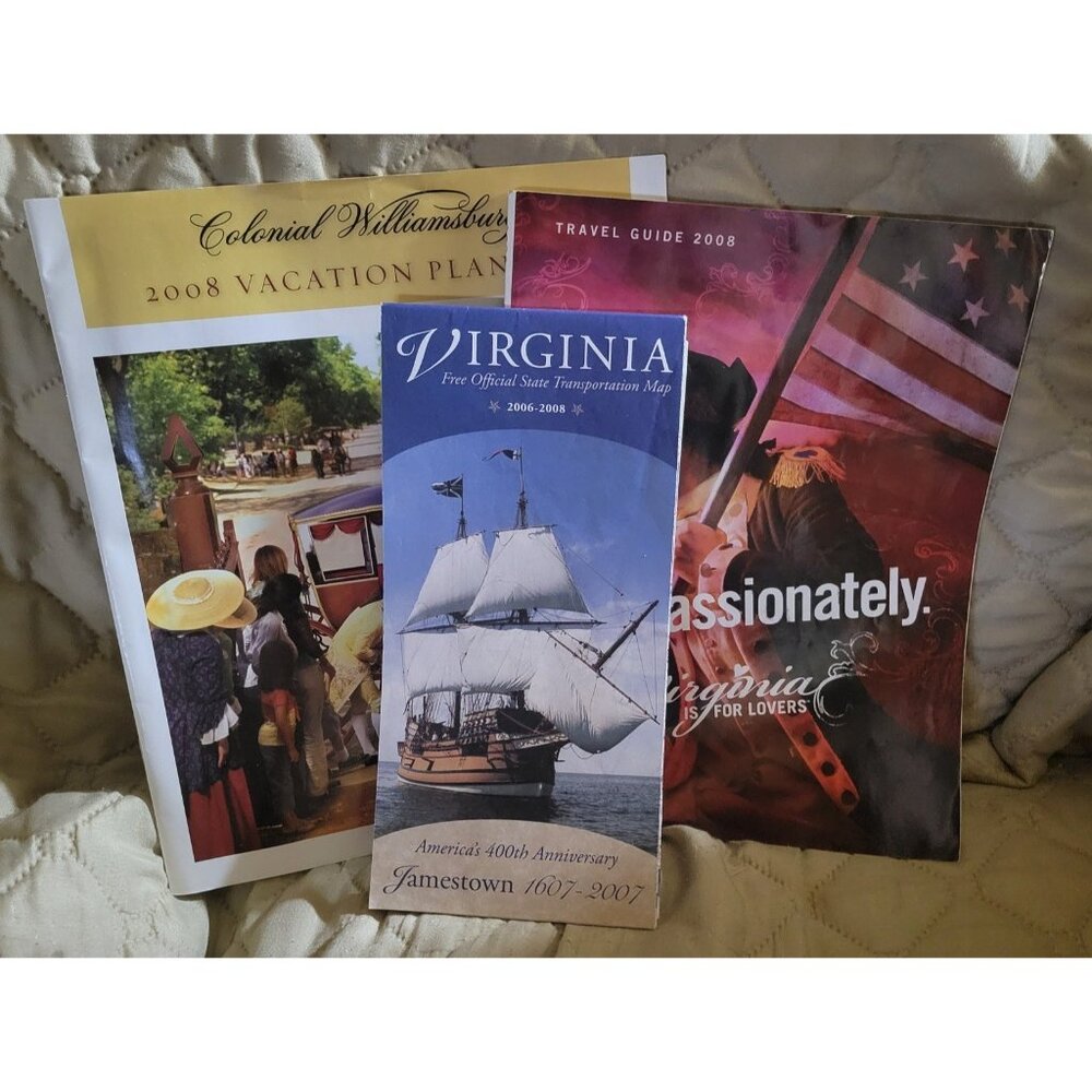 Virginia And Colonial Williamsburg Travel Guides With Map Used